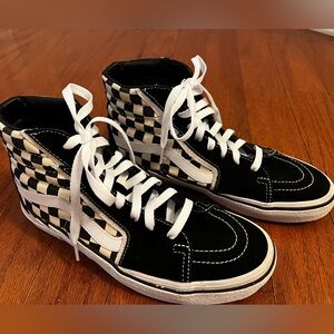 Vans SK8-HI Lightning Bolt checkerboard size mens 8, or women 9.5